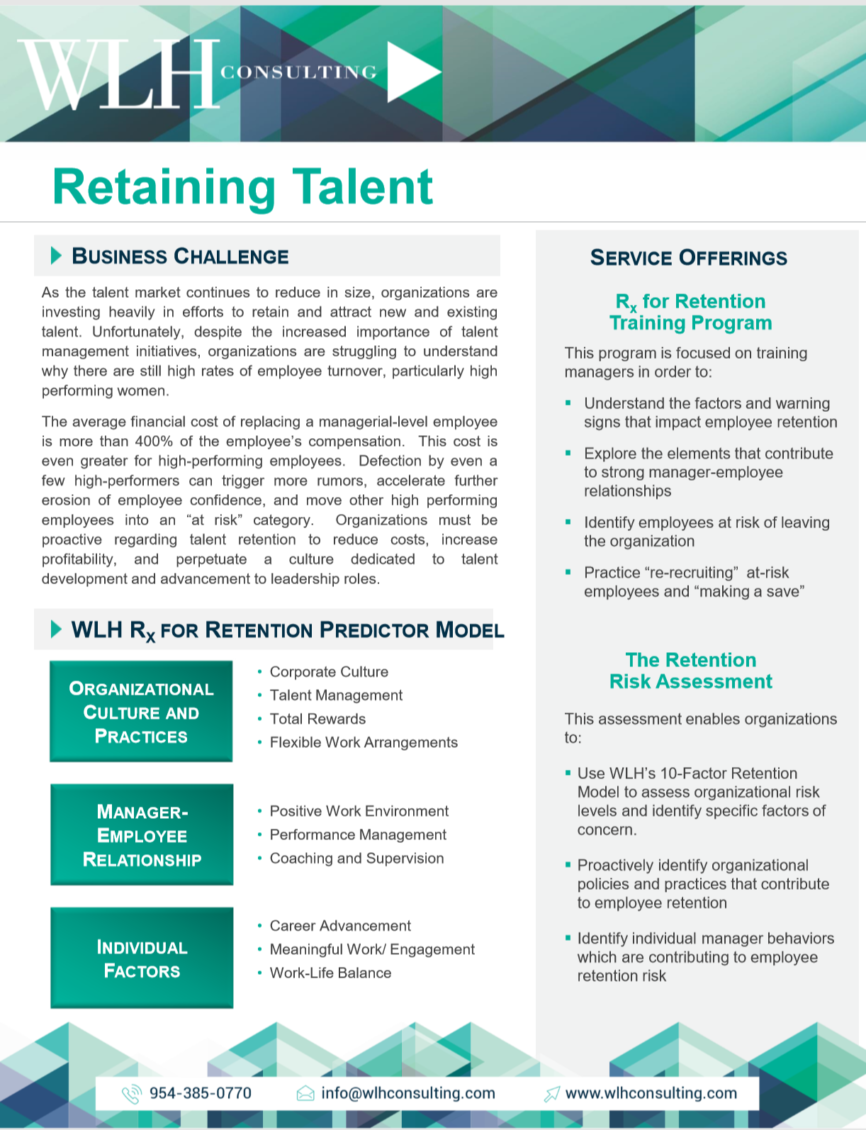 Talent Retention Solution Overview - WLH Learning Solutions